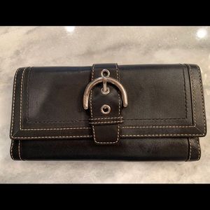 Authentic black coach wallet and check book cover